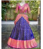 Purple Silk Zari Lehenga with Banarasi Silk Dupatta