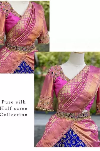 Purple Silk Zari Lehenga with Banarasi Silk Dupatta