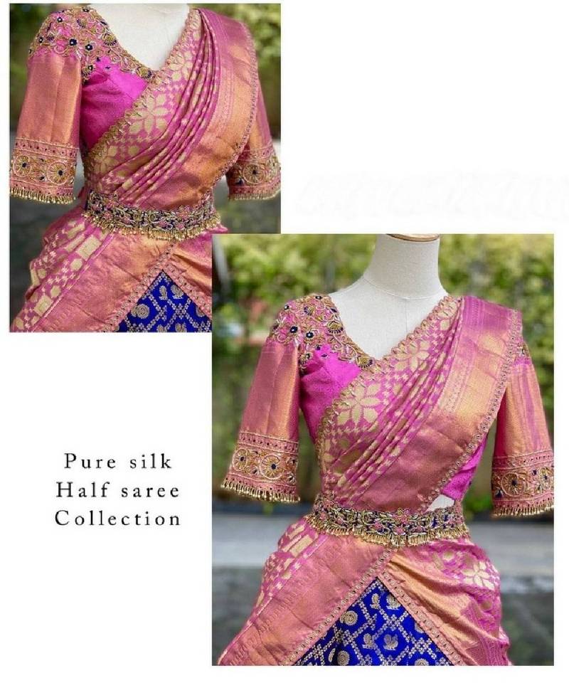 Purple Silk Zari Lehenga with Banarasi Silk Dupatta