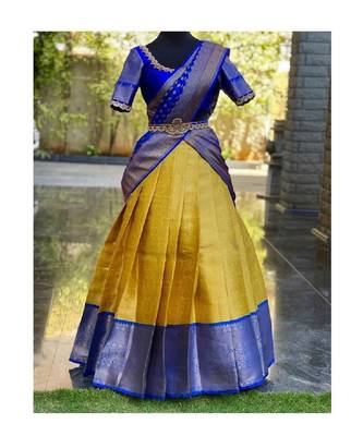 Yellow Silk Zari Lehenga with Banarasi Silk Dupatta 1
