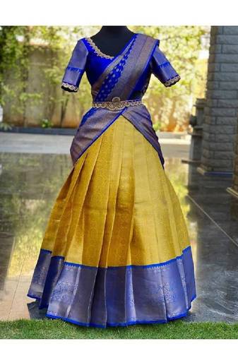 Yellow Silk Zari Lehenga with Banarasi Silk Dupatta