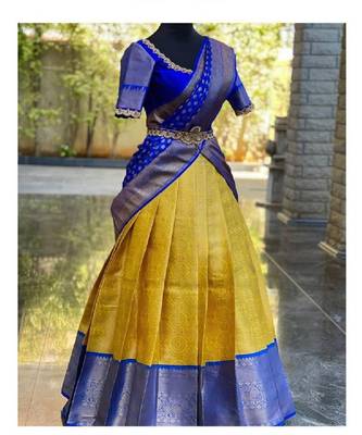 Yellow Silk Zari Lehenga with Banarasi Silk Dupatta 2