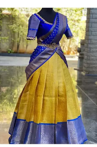 Yellow Silk Zari Lehenga with Banarasi Silk Dupatta