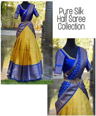 Yellow Silk Zari Lehenga with Banarasi Silk Dupatta 3