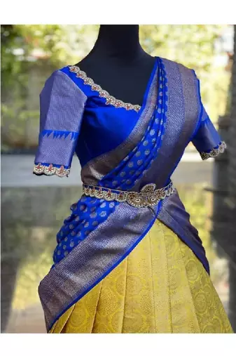 Yellow Silk Zari Lehenga with Banarasi Silk Dupatta