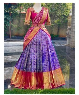 Purple Silk Zari Lehenga with Banarasi Silk Dupatta 1