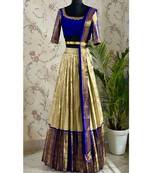 Cream Silk Zari Lehenga with Banarasi Silk Dupatta