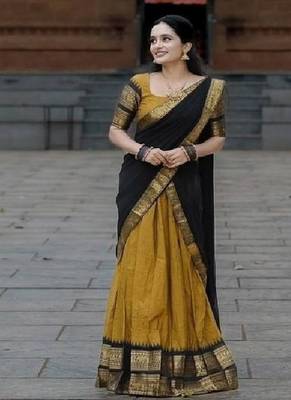 Yellow Silk Zari Lehenga with Banarasi Silk Dupatta 4