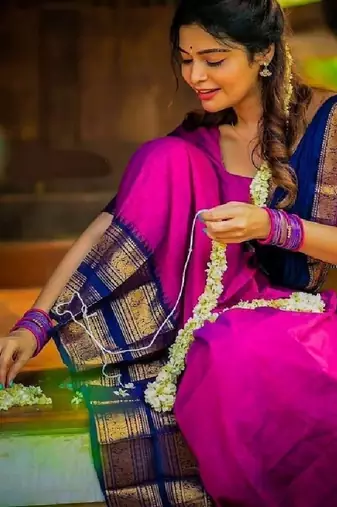 Rani Pink Silk Zari Lehenga with Banarasi Silk Dupatta