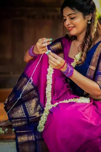 Rani Pink Silk Zari Lehenga with Banarasi Silk Dupatta