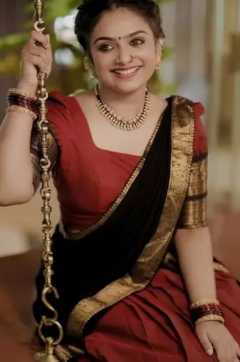 Marron Silk Zari Lehenga with Banarasi Silk Dupatta
