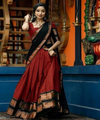 Maroon Silk Zari Lehenga with Banarasi Silk Dupatta 1