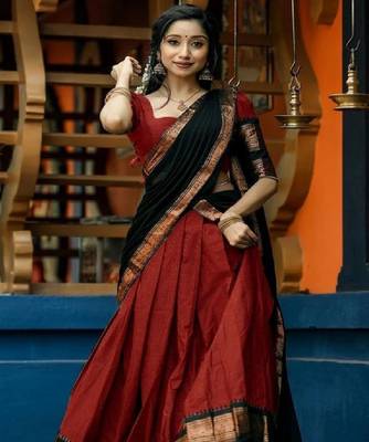 Maroon Silk Zari Lehenga with Banarasi Silk Dupatta 3