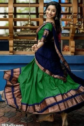 Green Silk Zari Lehenga with Banarasi Silk Dupatta