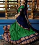 Green Silk Zari Lehenga with Banarasi Silk Dupatta