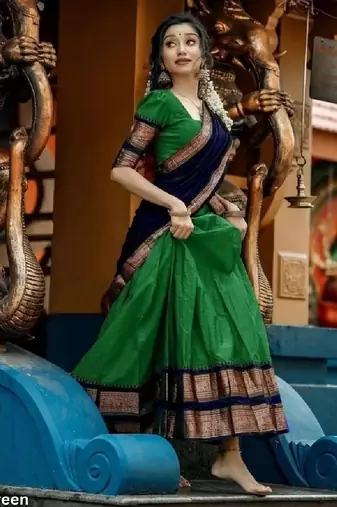 Green Silk Zari Lehenga with Banarasi Silk Dupatta