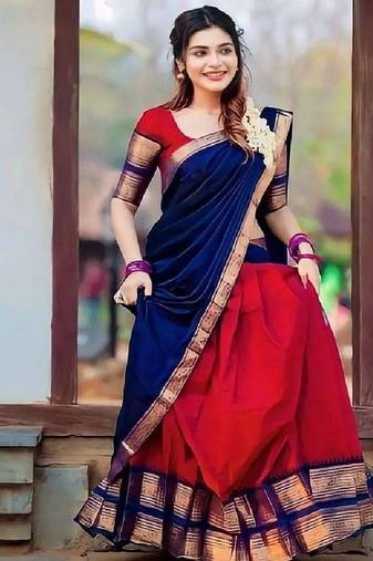 Red Silk Zari Lehenga with Banarasi Silk Dupatta