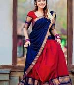Red Silk Zari Lehenga with Banarasi Silk Dupatta