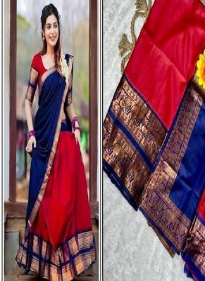 Red Silk Zari Lehenga with Banarasi Silk Dupatta 2