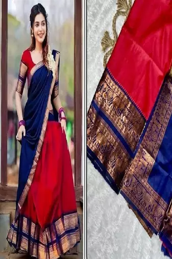 Red Silk Zari Lehenga with Banarasi Silk Dupatta