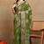Mirchi fashion women's green floral printed cotton silk,silk blend saree with unstitched blouse piece