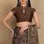 Mirchi fashion women's coffee brown floral printed chiffon saree with unstitched blouse piece