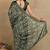 Mirchi fashion women's green floral printed chiffon saree with unstitched blouse piece