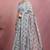 Mirchi fashion women's blue floral printed cotton blend saree with unstitched blouse piece