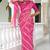 Mirchi fashion women's pink striped,leheriya print chiffon saree with unstitched blouse piece
