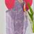 Mirchi fashion women's purple geometric print chiffon saree with unstitched blouse piece