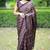 Mirchi fashion women's wine ajrakh printed chiffon saree with unstitched blouse piece