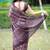 Mirchi fashion women's wine ajrakh printed chiffon saree with unstitched blouse piece
