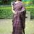 Mirchi fashion women's wine ajrakh printed chiffon saree with unstitched blouse piece