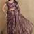 Mirchi fashion women's magenta floral printed chiffon saree with unstitched blouse piece