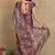 Mirchi fashion women's magenta floral printed chiffon saree with unstitched blouse piece