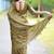 Mirchi fashion women's green paisley zari border cotton silk,silk blend saree with unstitched blouse piece