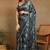 Mirchi fashion women's green floral printed chiffon saree with unstitched blouse piece