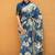 Mirchi fashion women's blue floral printed cotton silk,silk blend saree with unstitched blouse piece