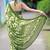 Mirchi fashion women's green floral printed chiffon saree with unstitched blouse piece