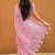 Mirchi fashion women's lavender floral printed cotton blend saree with unstitched blouse piece