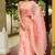 Mirchi fashion women's orange floral printed cotton blend saree with unstitched blouse piece
