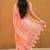 Mirchi fashion women's orange floral printed cotton blend saree with unstitched blouse piece