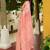 Mirchi fashion women's orange floral printed cotton blend saree with unstitched blouse piece