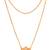 Golden chain Medium length (24") with  Laxmi pendant and onyx beads hangings  one gram gold No.1394