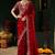 Women's satin silk saree with elegant lace border party wear designer saree