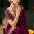 Women's satin silk saree with elegant lace border party wear designer saree