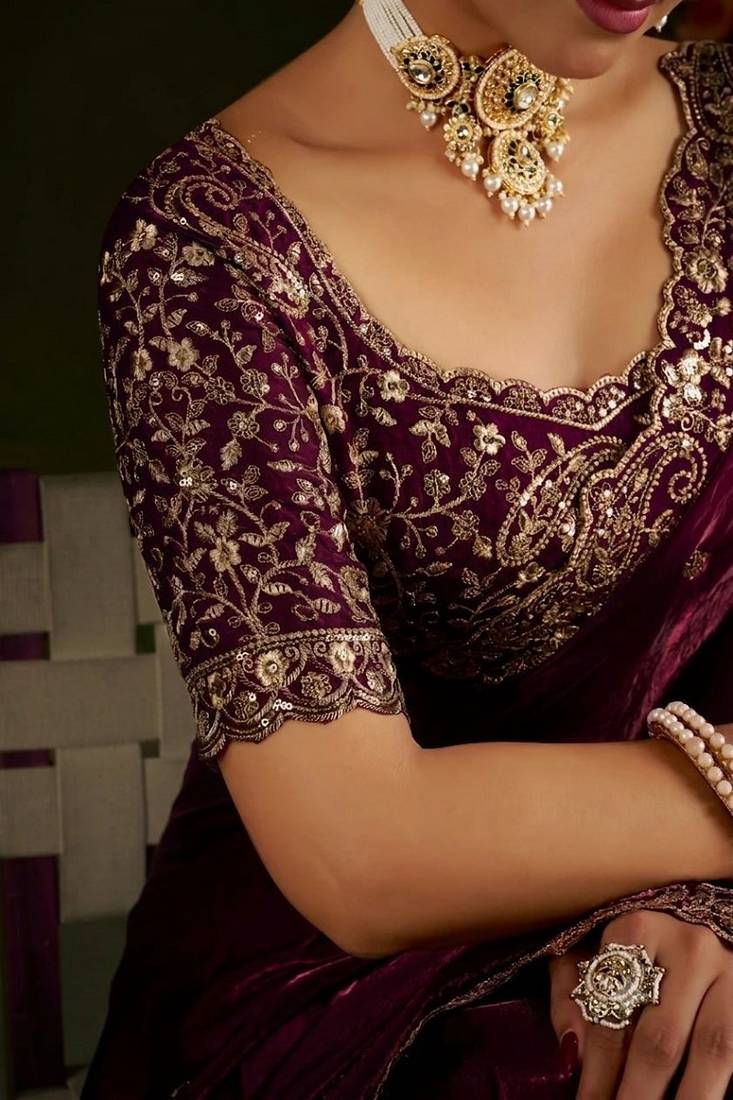 Women's satin silk saree with elegant lace border party wear designer saree