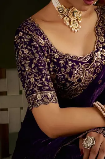 Women's satin silk saree with elegant lace border party wear designer saree