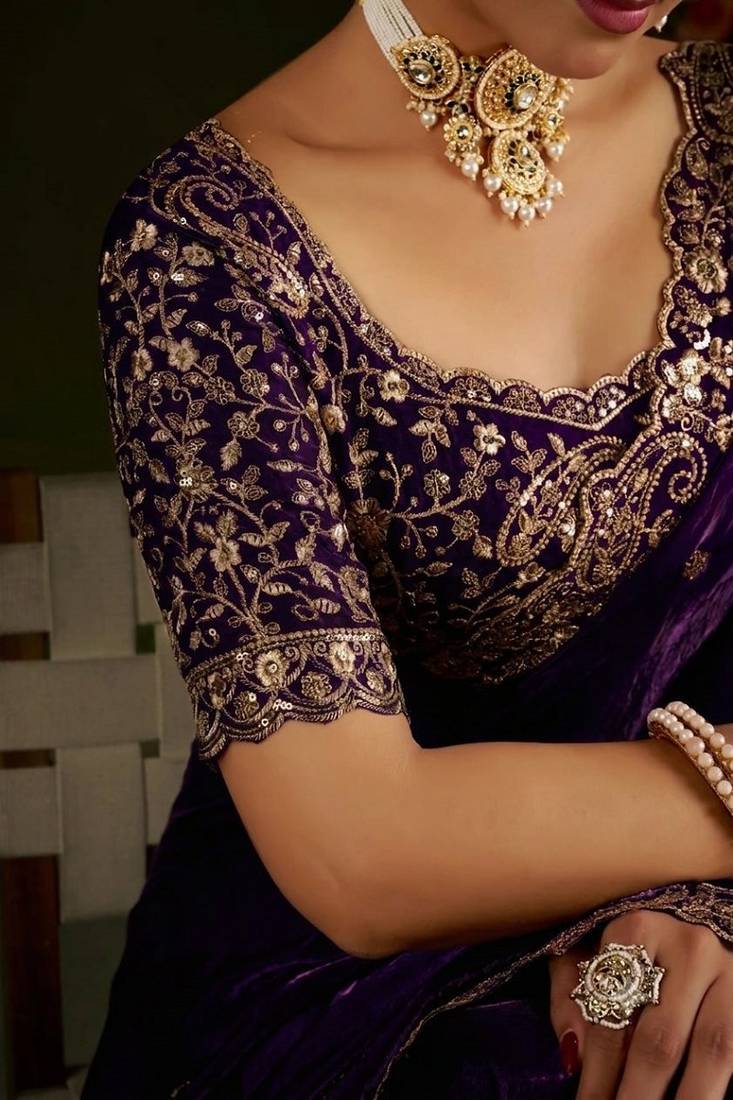 Women's satin silk saree with elegant lace border party wear designer saree