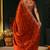 Women's satin silk saree with elegant lace border party wear designer saree